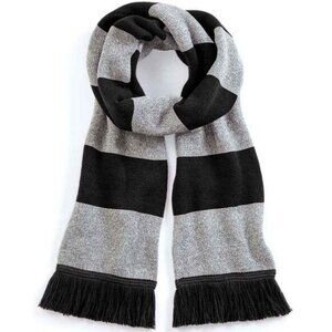 Beechfield Unisex Adult Stadium Scarf / Black/Heather